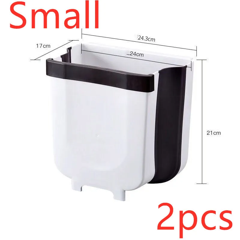 Household hanging folding trash can