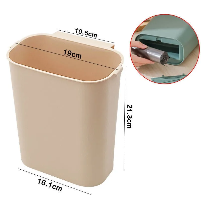 Household hanging folding trash can