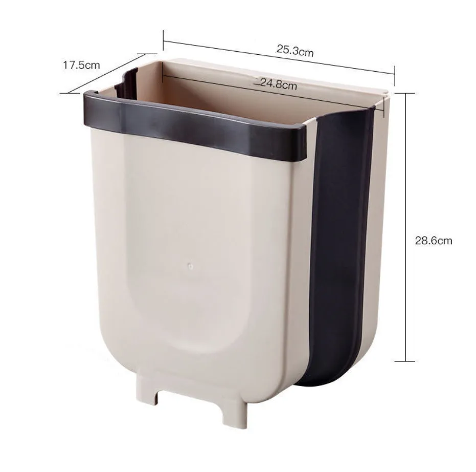 Household hanging folding trash can