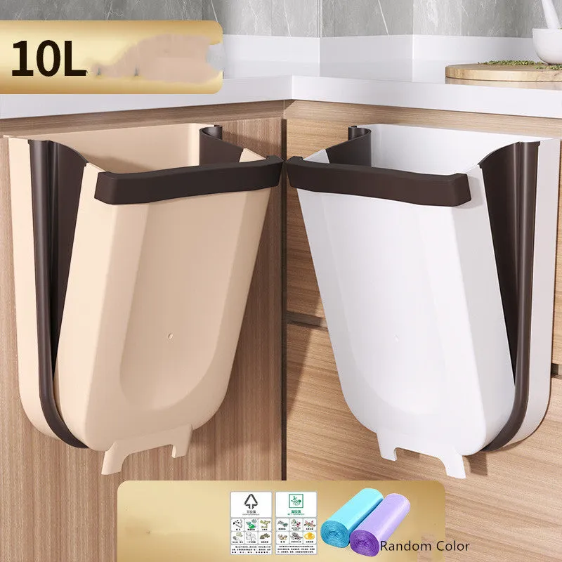 Household hanging folding trash can