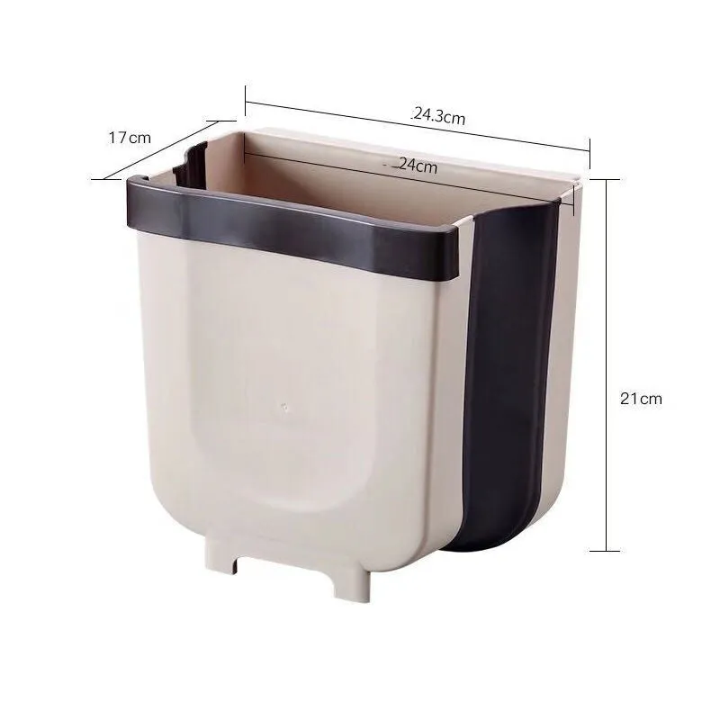 Household hanging folding trash can