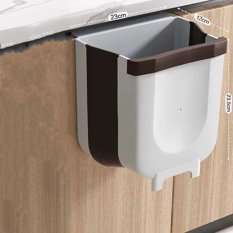 Household hanging folding trash can