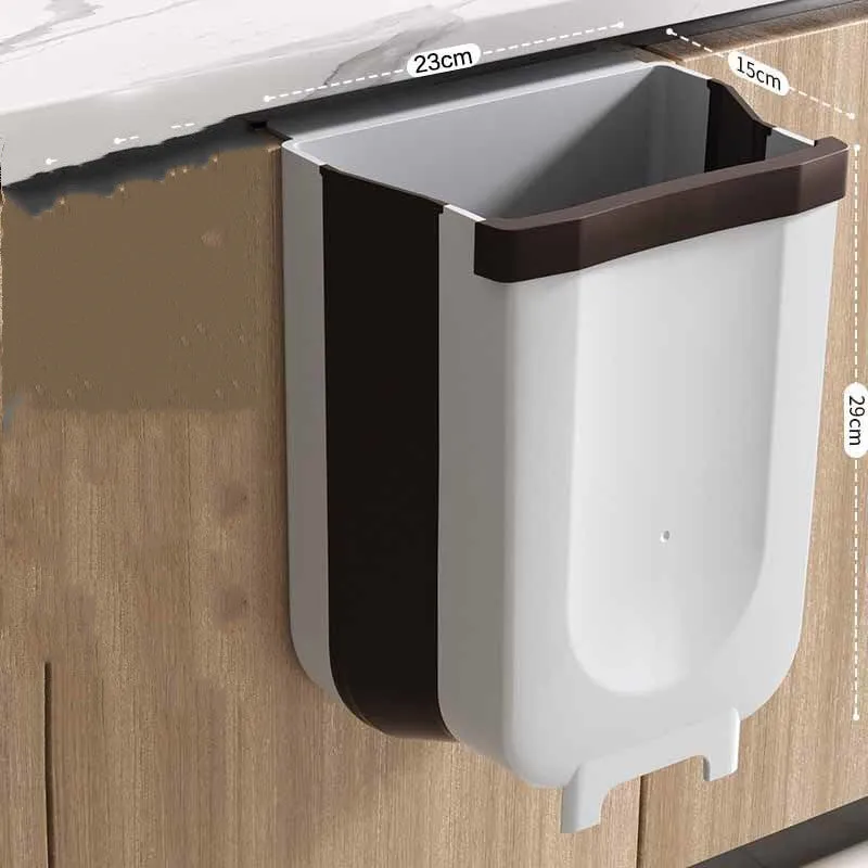 Household hanging folding trash can