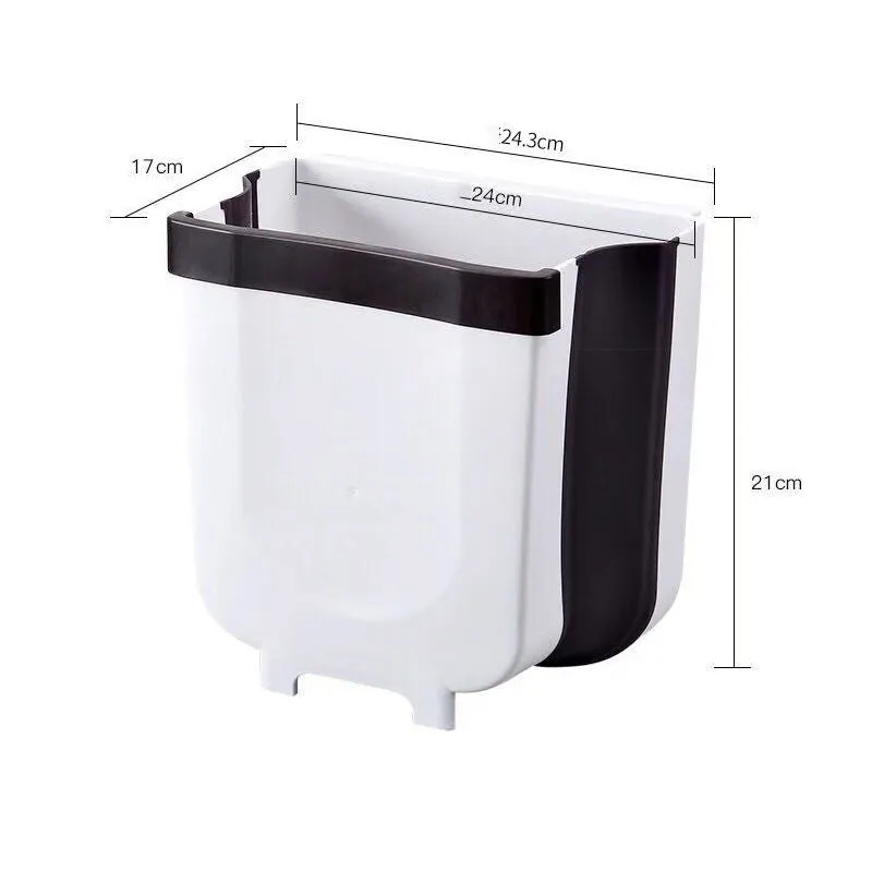 Household hanging folding trash can