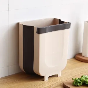 Household hanging folding trash can