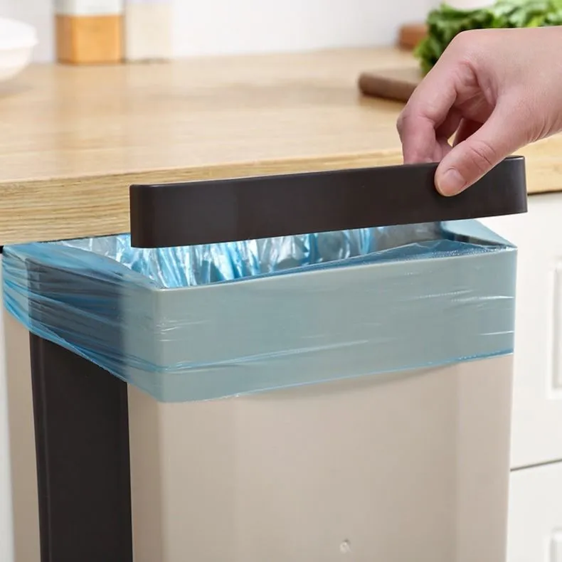 Household hanging folding trash can