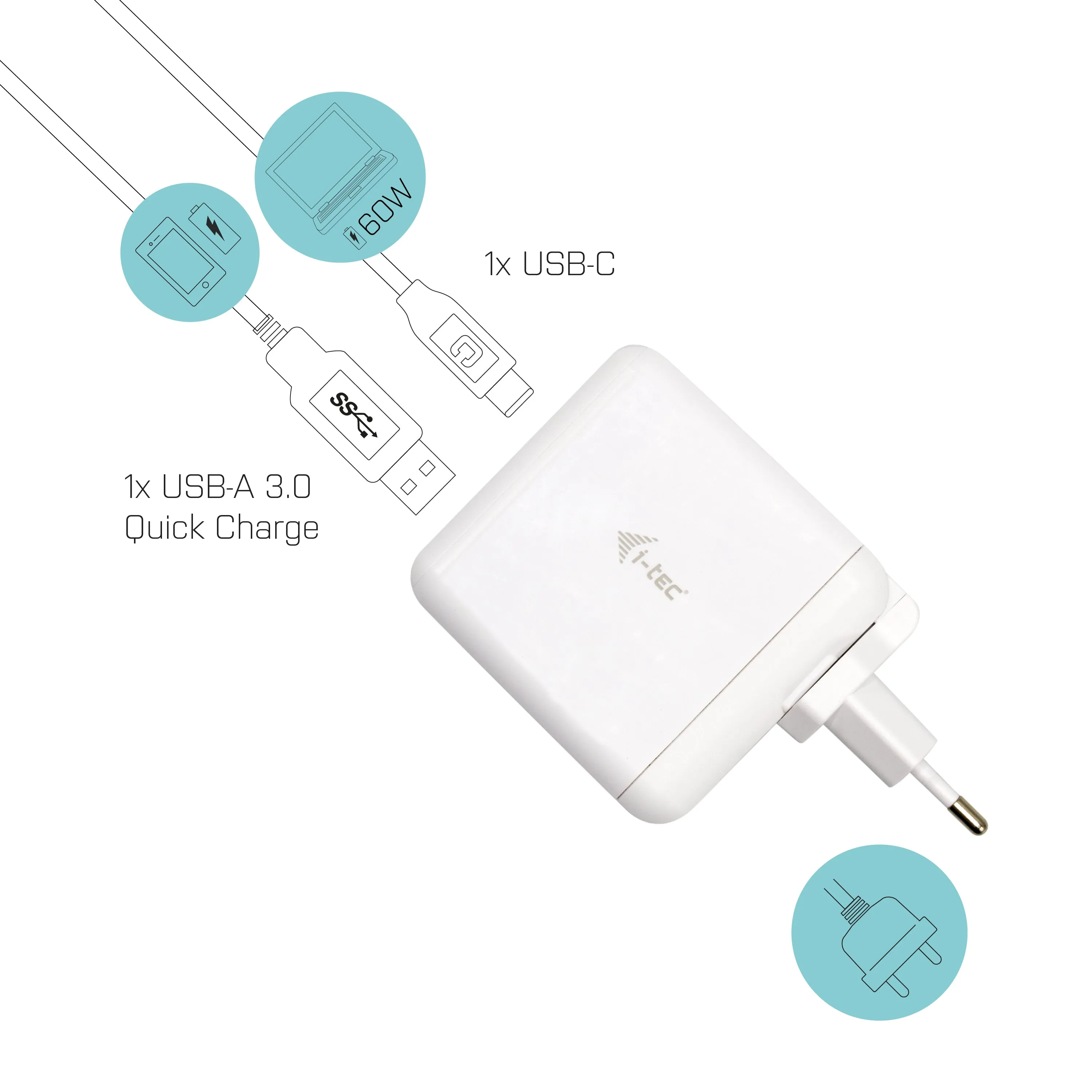 I-Tec Usb-C Travel Charger 60W