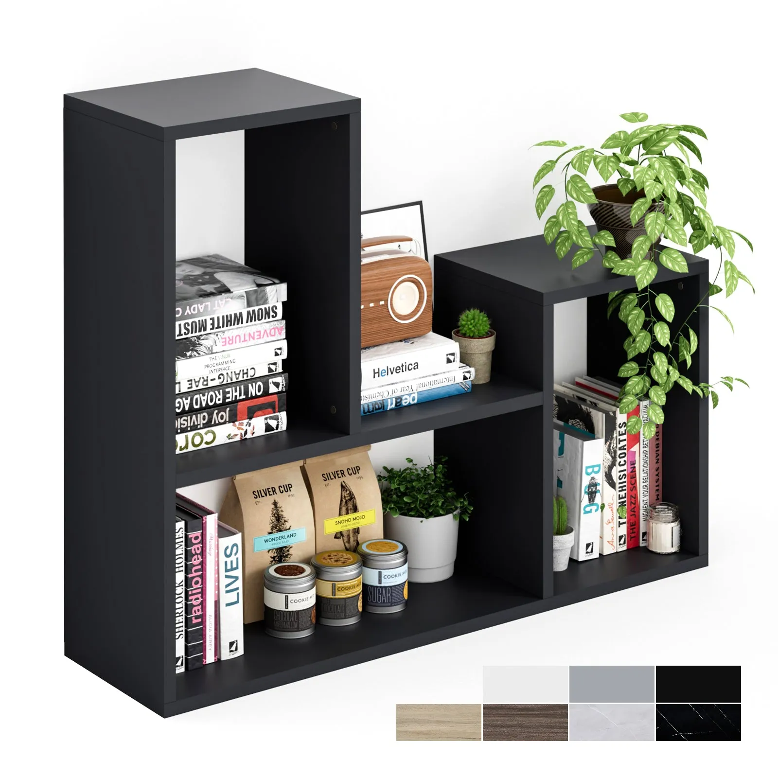 Kaboon Free Combination Shelf Unit--Black