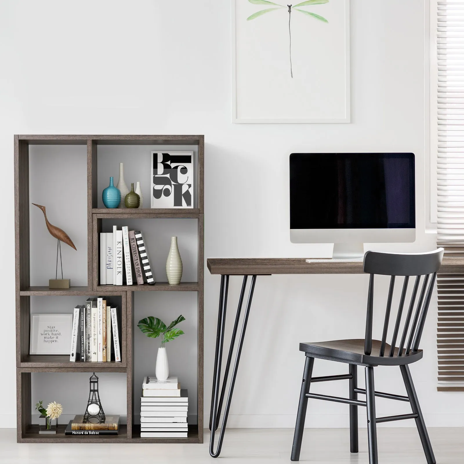 Kaboon Free Combination Shelf Unit--Eucalyptus