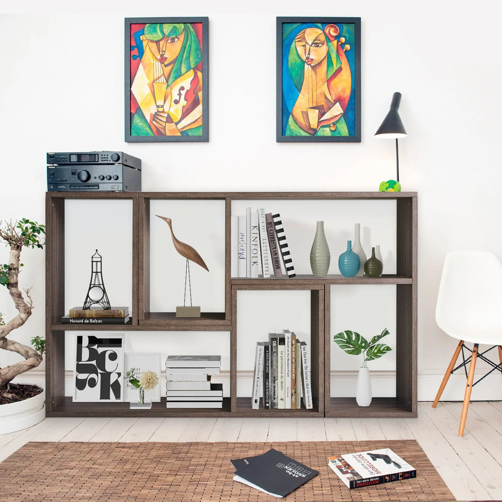 Kaboon Free Combination Shelf Unit--Eucalyptus