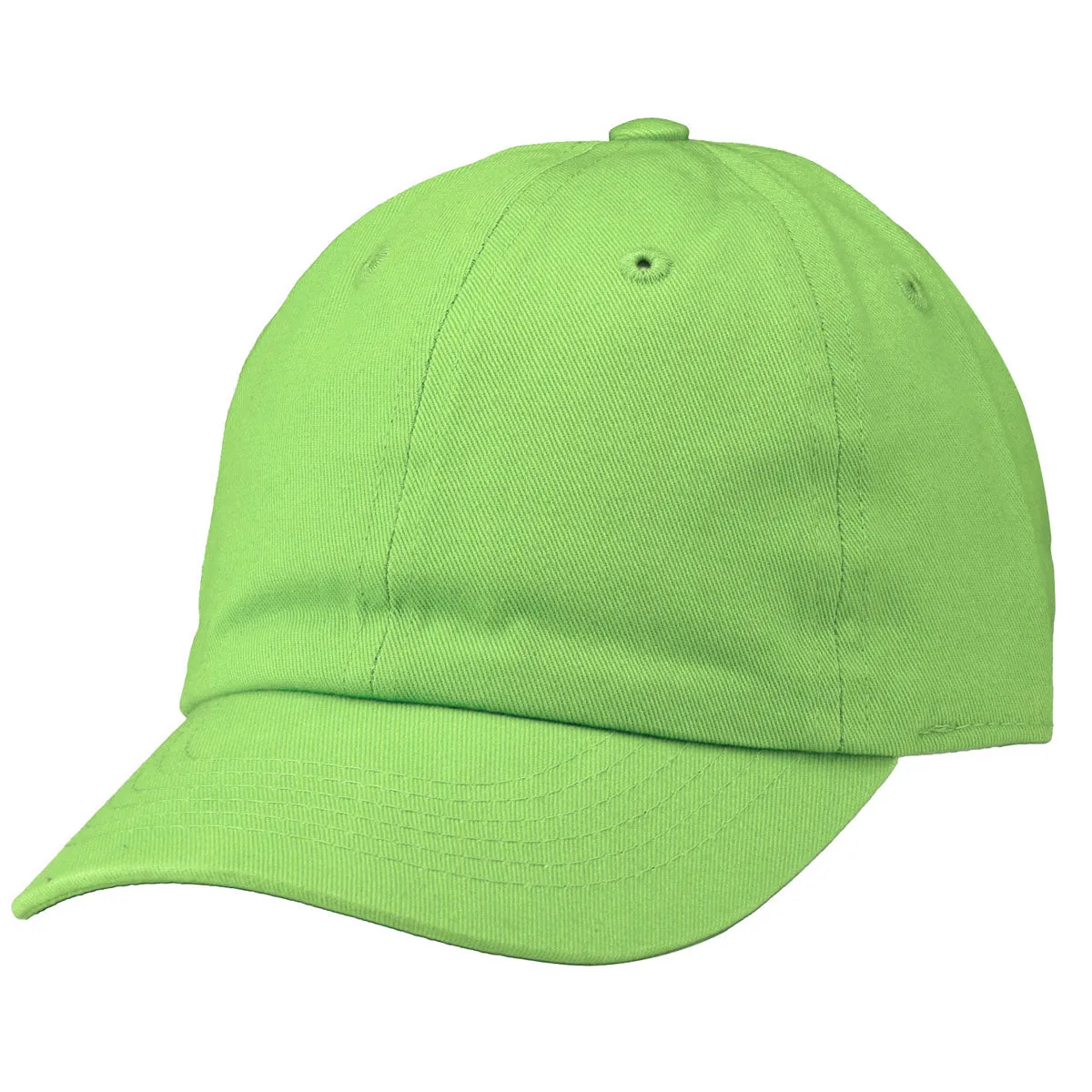 Kids Baseball Cap Cotton Adjustable Size - Light Green