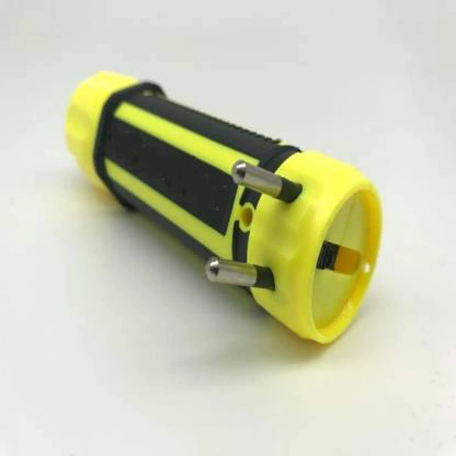 Kuber Industries 2 Piece Hi Power Dual Mode LED Rechargeable Mini Portable Packet Torch Light Flashlight (Yellow)-CTKTC022969