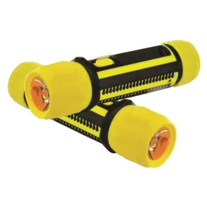 Kuber Industries 2 Piece Hi Power Dual Mode LED Rechargeable Mini Portable Packet Torch Light Flashlight (Yellow)-CTKTC022969