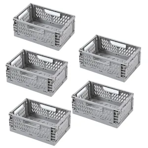 Kuber Industries Large Refrigerator Storage Crisper/Fridge Container without Lid-Pack of 5 (Grey)