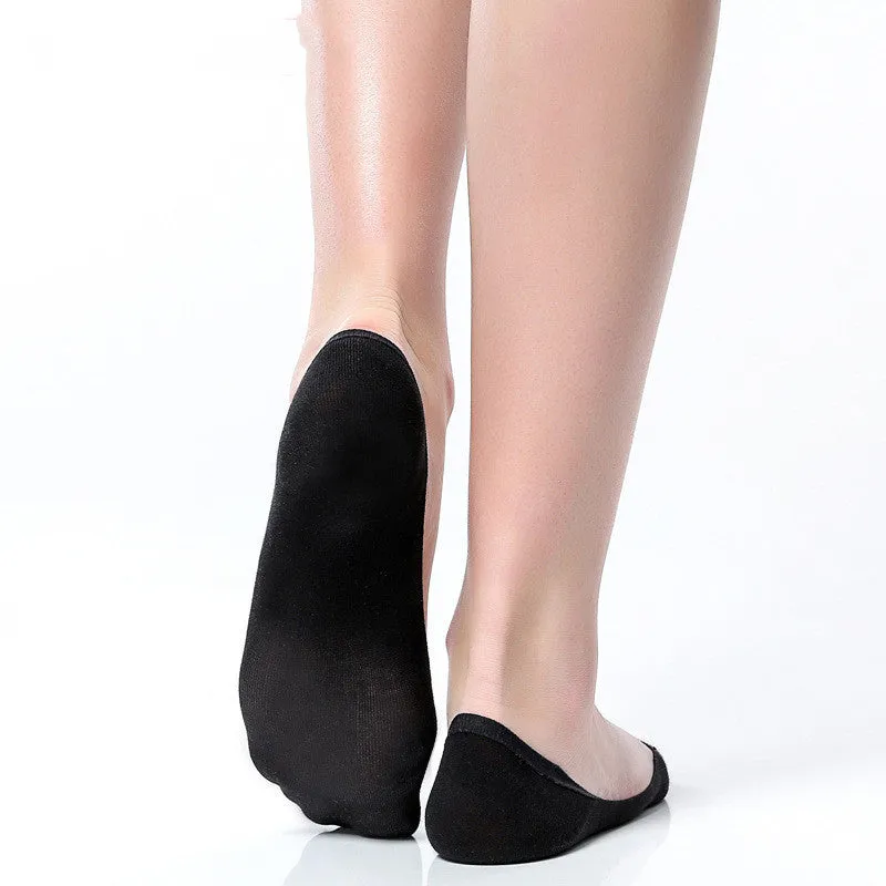 Ladies thin low-cut silicone non-slip socks