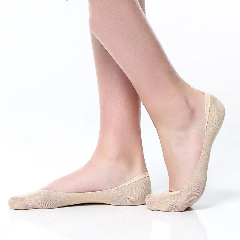 Ladies thin low-cut silicone non-slip socks