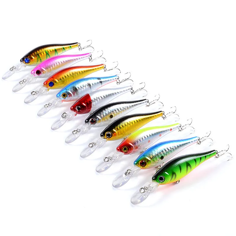 Lifelike 10x Popper Minnow Fishing Lures, Fresh/Saltwater