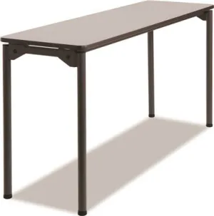 Maxx Legroom Rectangular Folding Table 60W X 18D X 29-1/2H Gray/Charcoal