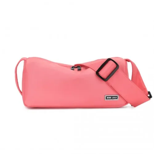 Miss Lulu Vintage Chic Pink Crossbody Bag - Lightweight & Water-Resistant - Ideal for Daily Use