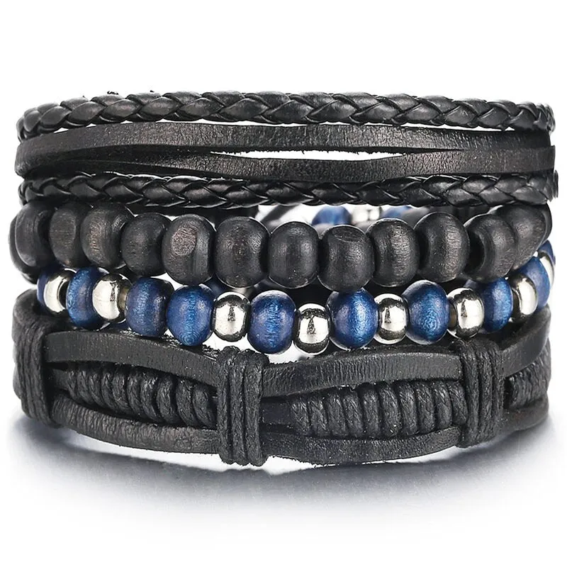 Multilayer Leather Braided Handmade Wrap Bracelets