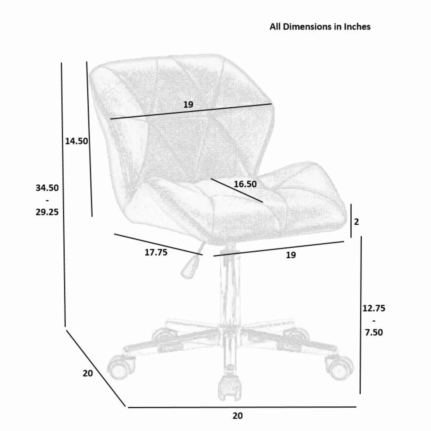 OFFICE SERIES/ 714B COMPUTER OFFICE CHAIR (BLACK)