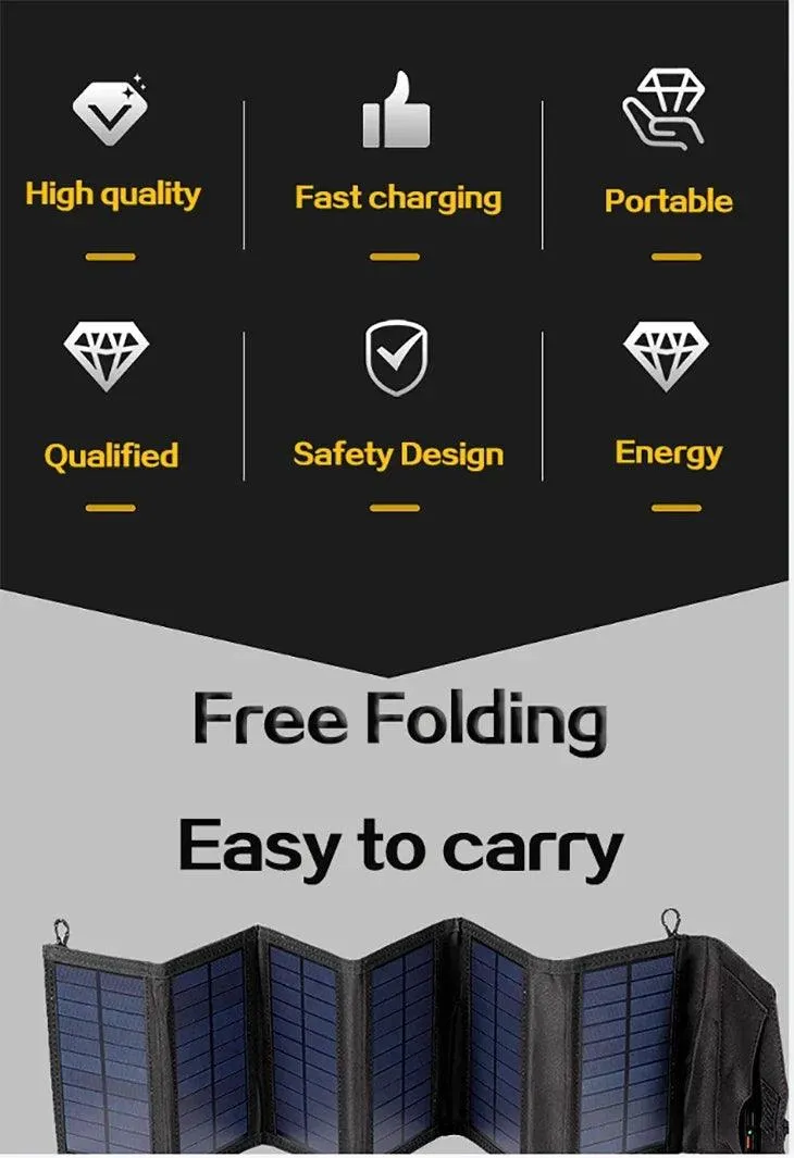 Practical 800W Foldable Solar 6 Panels Charger USB 5V