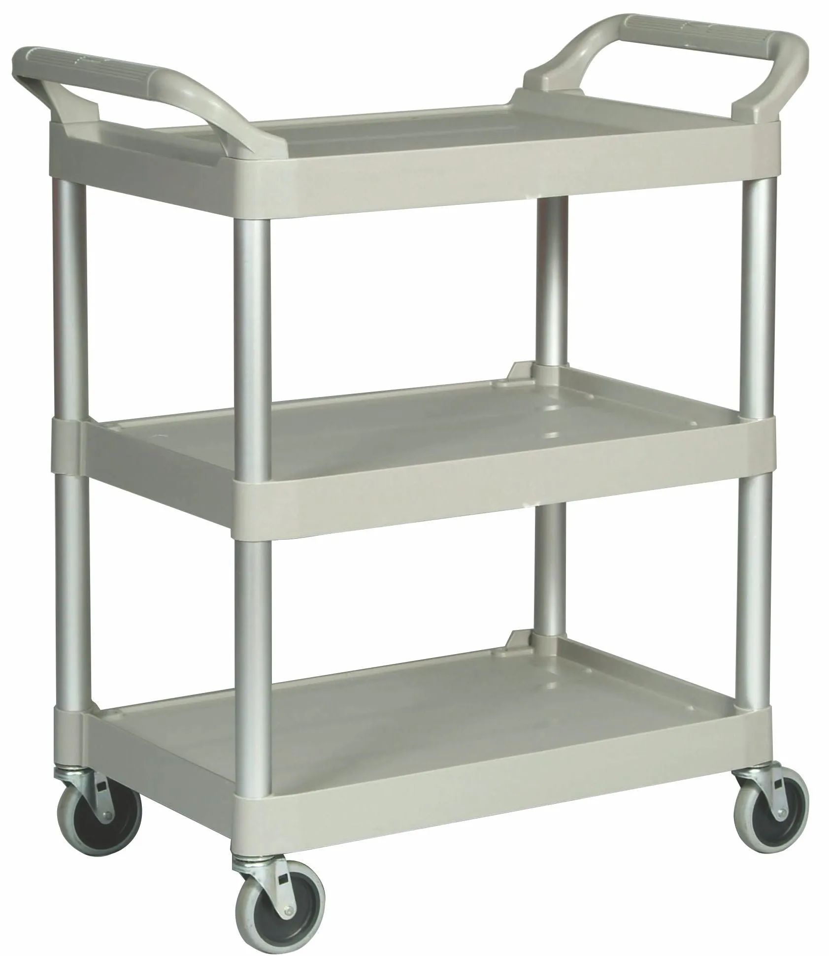 RUBBERMAID UTILITY CART W/4" SWIVEL CASTERS PLATINUM