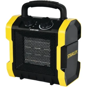 Stanley 5,100 BTU Electric Fan Heavy-Duty Space Heater with Thermostat, Yellow