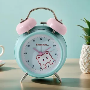 The Better Home Alarm Clock (10cm) |Alarm Clock For Students |Loud Alarm Clock For Heavy Sleepers |Mini Alarm Clock For Kids |Alarm Clock For Bedroom |Twin Bell Table Clock For Study Table-Light Green