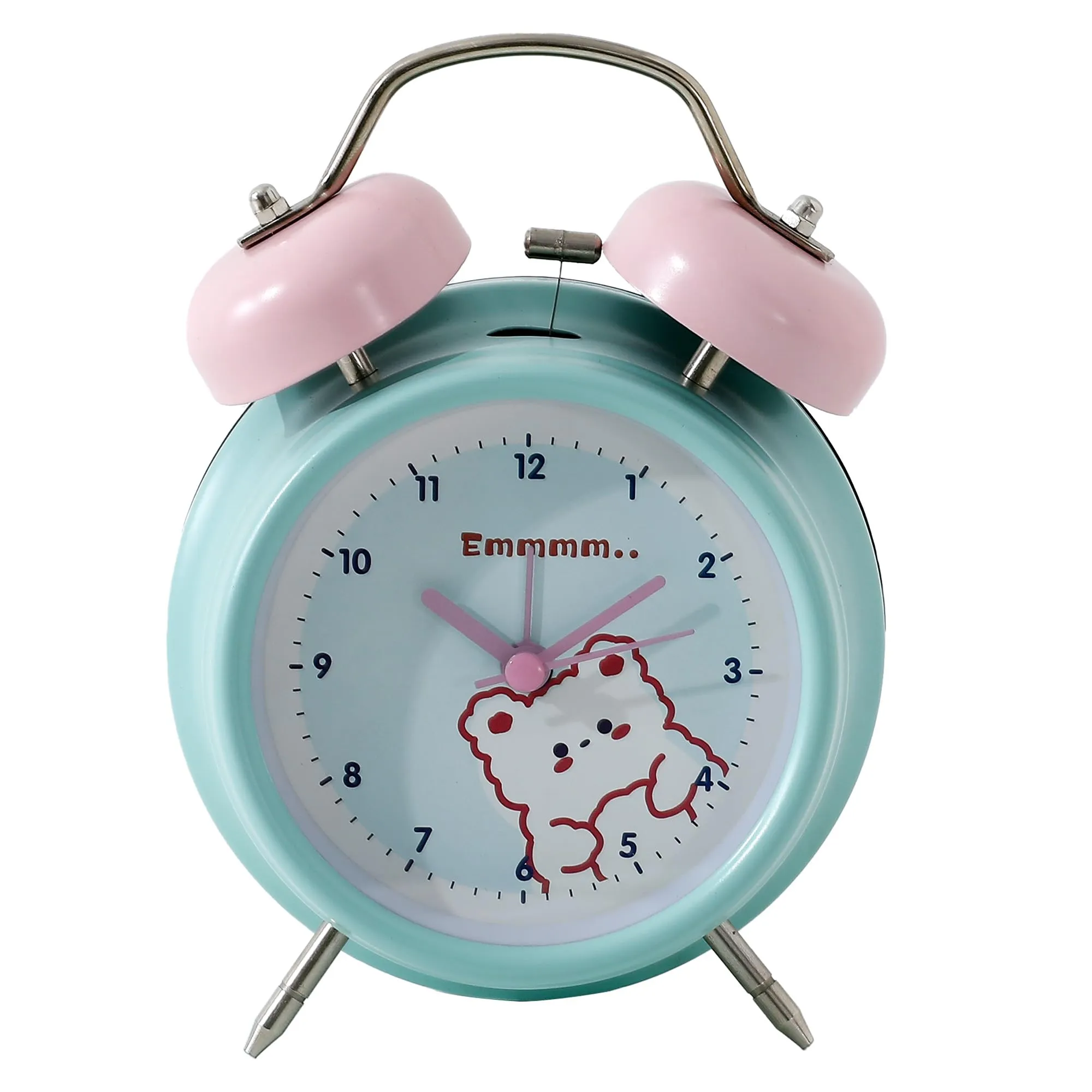 The Better Home Alarm Clock (10cm) |Alarm Clock For Students |Loud Alarm Clock For Heavy Sleepers |Mini Alarm Clock For Kids |Alarm Clock For Bedroom |Twin Bell Table Clock For Study Table-Light Green