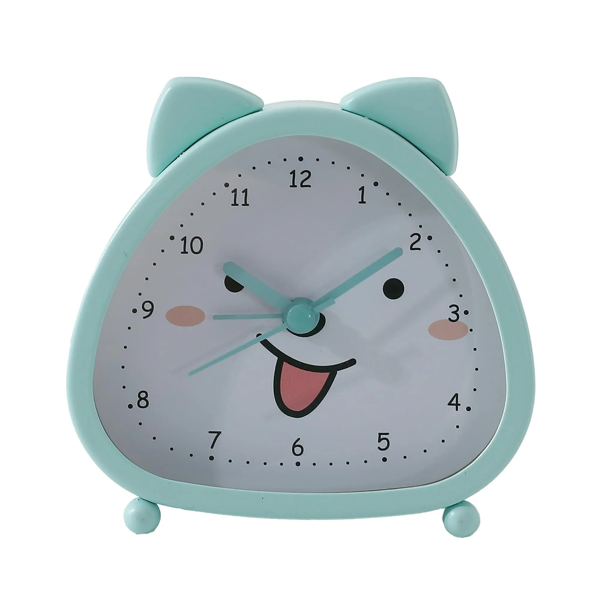 The Better Home Alarm Clock (10cm) | Alarm Clock for Students | Mini Alarm Clock for Kids | Loud Alarm Clock for Heavy Sleepers | Alarm Clock for Bedroom |Cat Ears Table Clock for Study Table - Blue