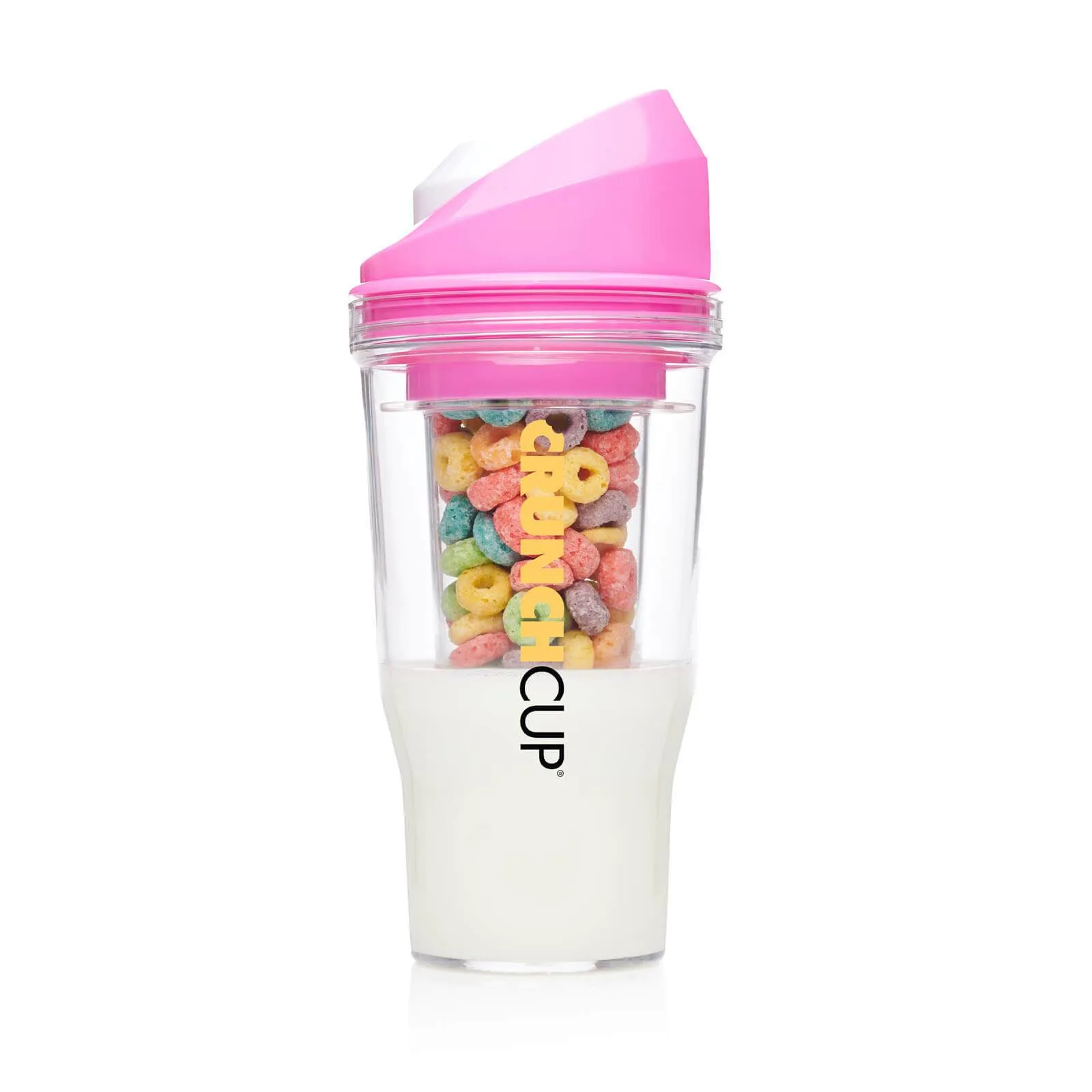 The CrunchCup XL - A Portable Cereal Cup  -  Pink