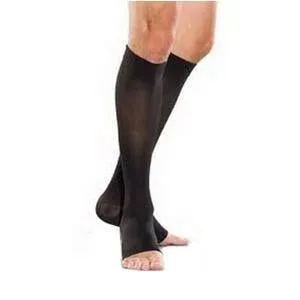 UltraSheer Women's Knee-High Moderate Compression Stockings Large, Black