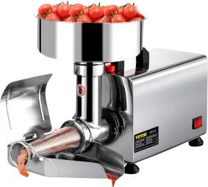 Vevor Electric Tomato Strainer 110V Commercial Grade 370W Stainless Steel 198-330 Lbs. per Hour New