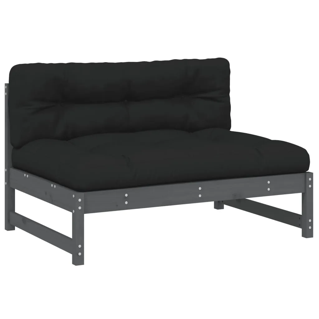 vidaXL Middle Sofa Grey 120x80 cm - Stylish & Comfortable Outdoor Furniture | vidaXL