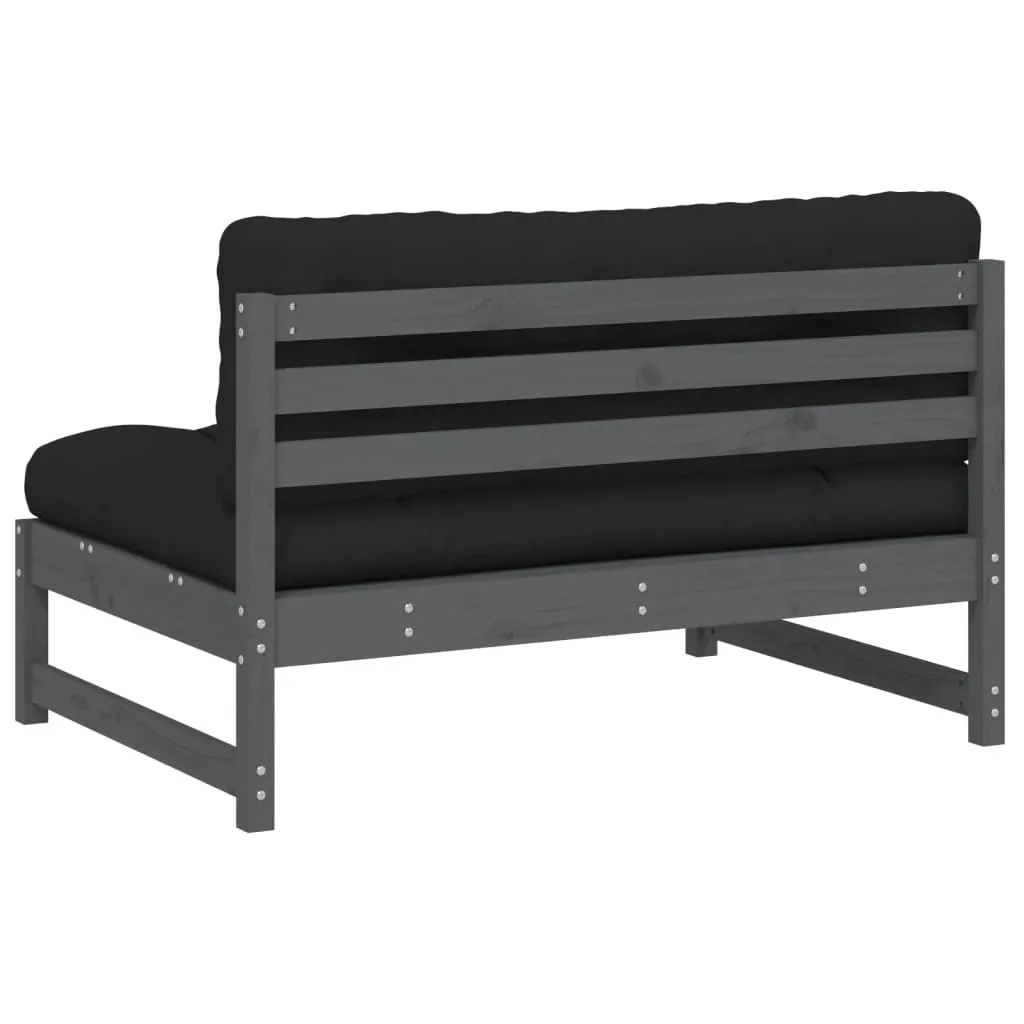 vidaXL Middle Sofa Grey 120x80 cm - Stylish & Comfortable Outdoor Furniture | vidaXL